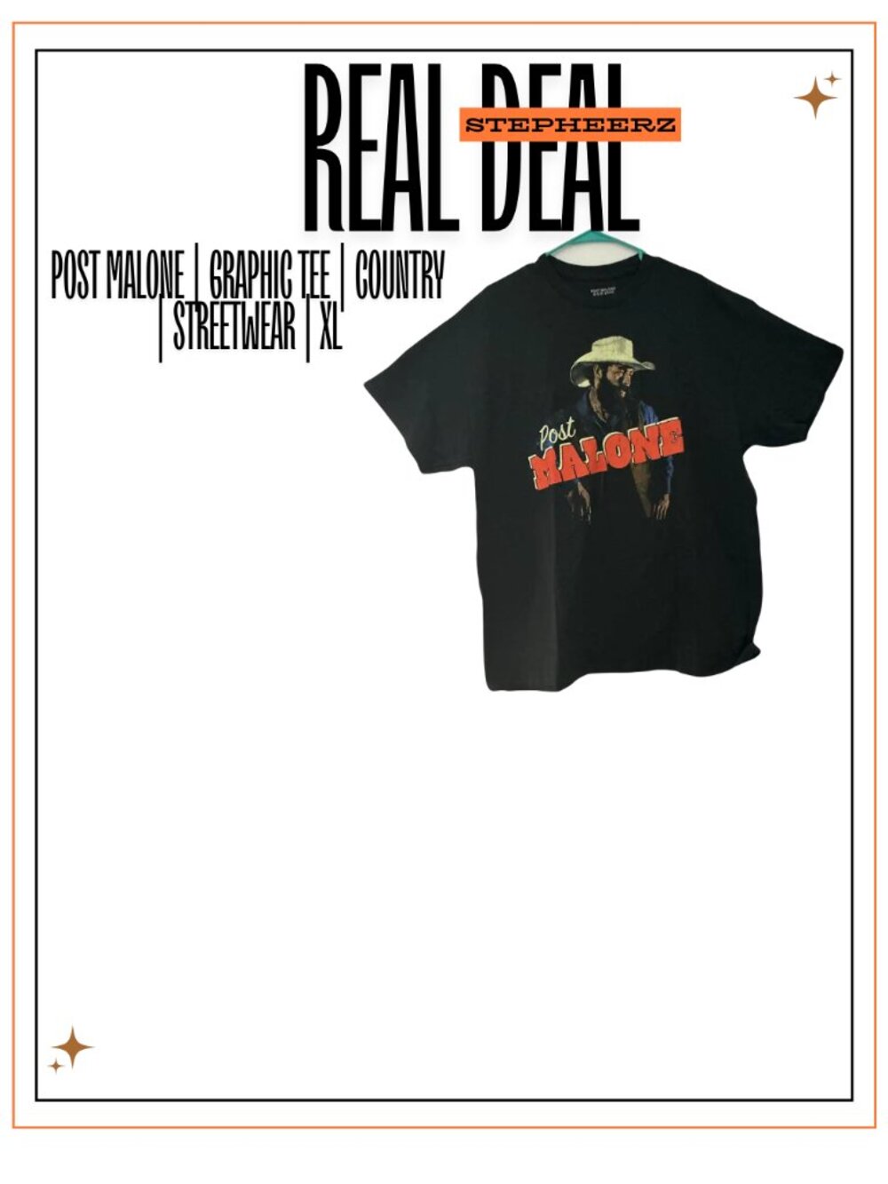 Post Malone | Graphic Tee | Country | streetwear |XL